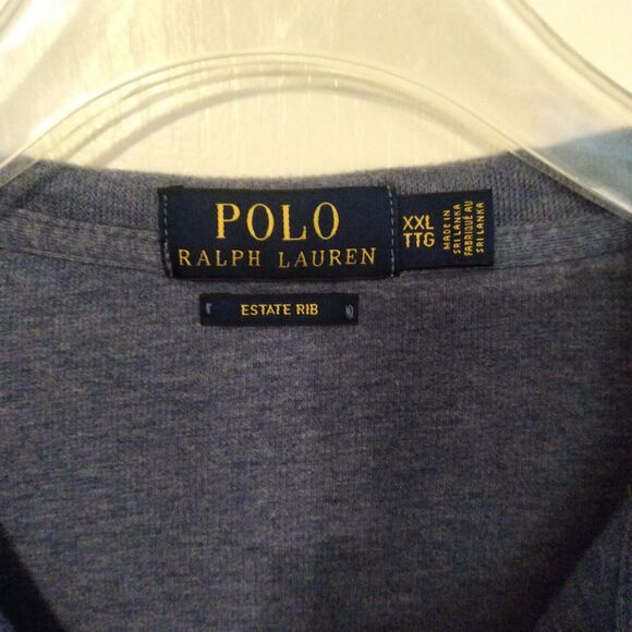 Polo Ralph Lauren Estate Rib Sweater Mens Size XXL 2XL Blue 1/4 Zip Long Sleeve - Picture 2 of 8